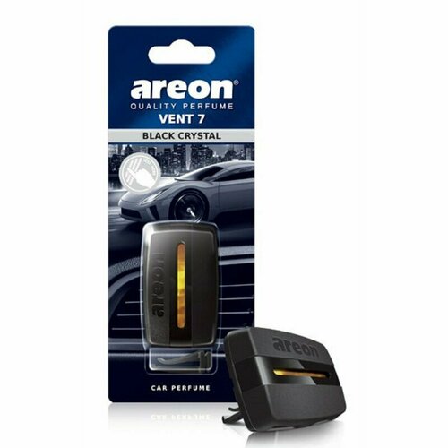 фото Автомобильный ароматизатор areon vent 7 черный кристалл