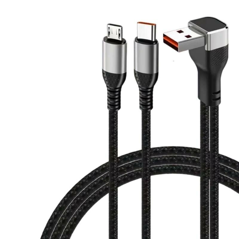Кабель зарядки 66 Вт, Type-C и Lightning, Android и Type C - 3D USB