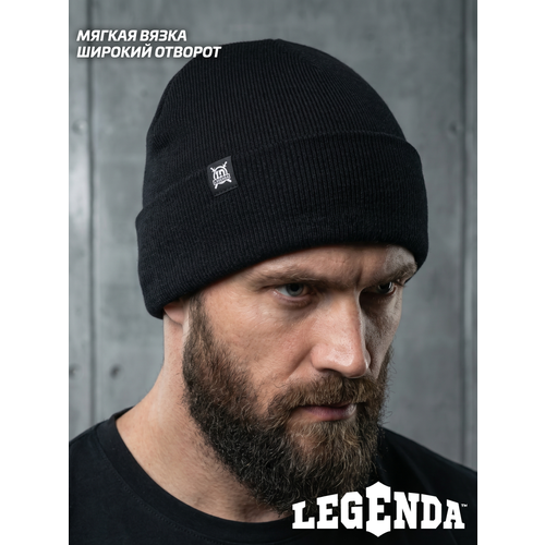 фото Шапка-бини legenda для мужчин, размер onesize, черный