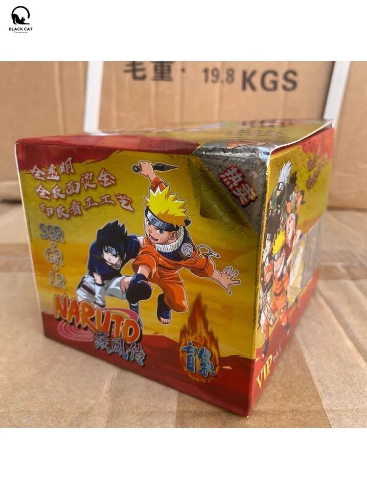 Коллекционные карты HUO Naruto 1 - й выпуск, блестящие, целая коробка, 1 коробка, 108 карт