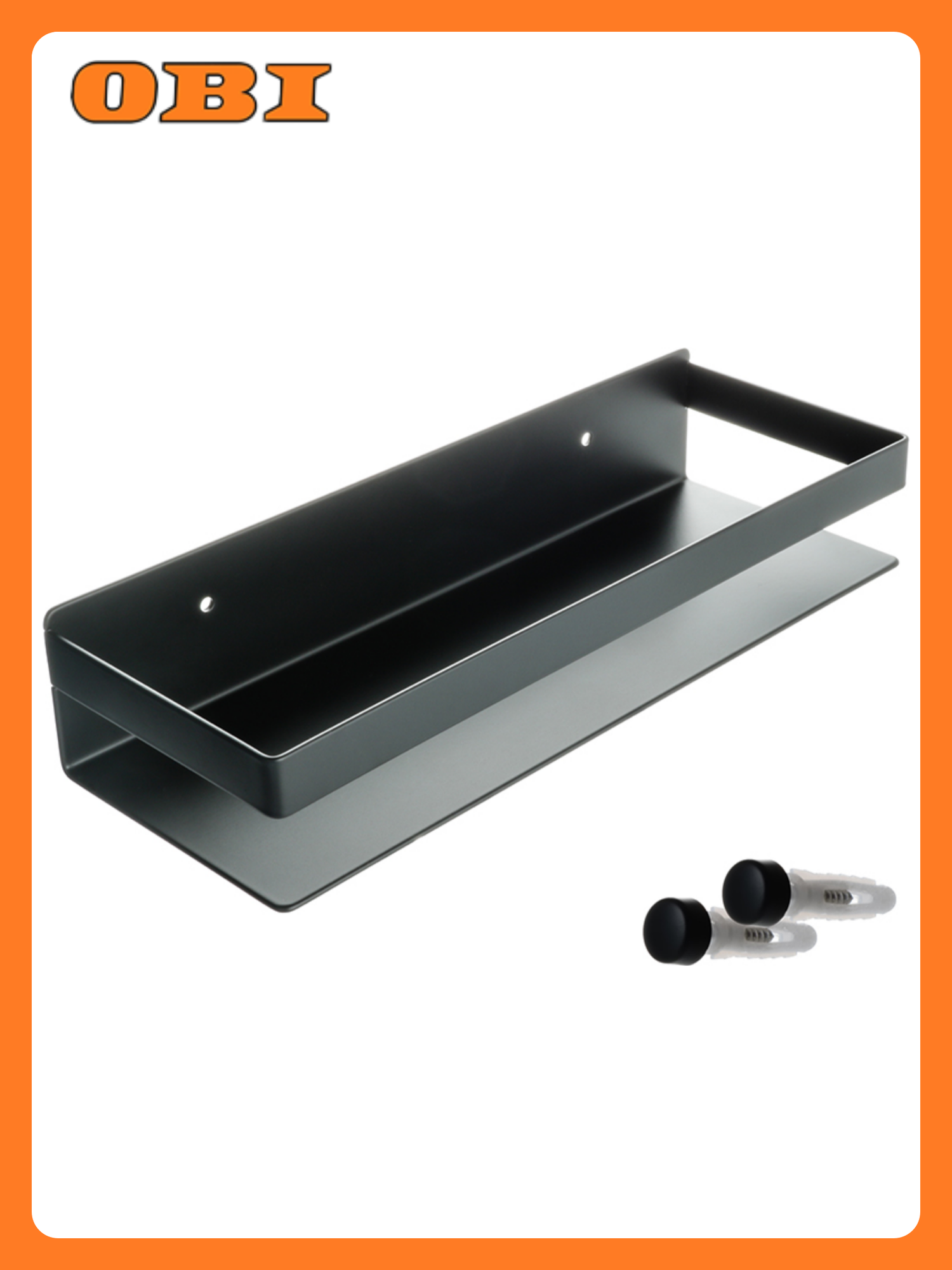 Полка Fixsen Hotel для ванной настенная черная 30x6x11 см