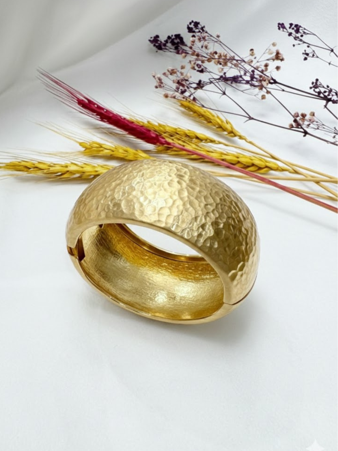 Браслет-бэнгл, 1 шт., размер 15 см, размер L, диаметр 5.5 см, gold — фото 1