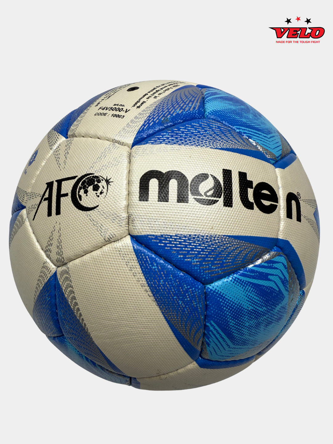 Футбольный мяч Molten F4V5000-V № 5 Азиатской футбольной конфедерации, Голубой цвет