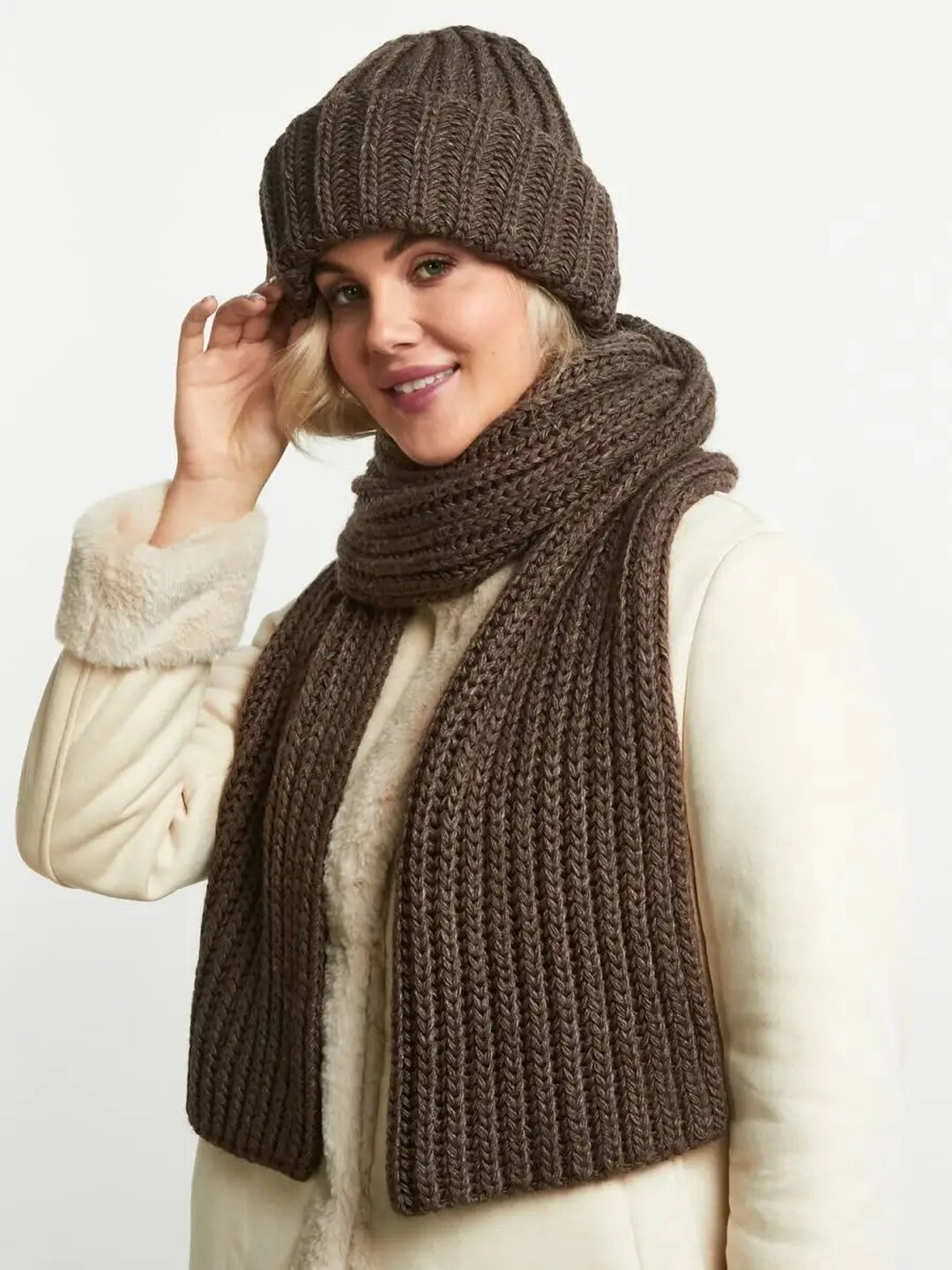 Шарф Didov TRIKO Идеально подходит для всех молодых людей. для девочек и женщин,25х20 см, 10-14 лет (38-40), Шоколадный — фото 1