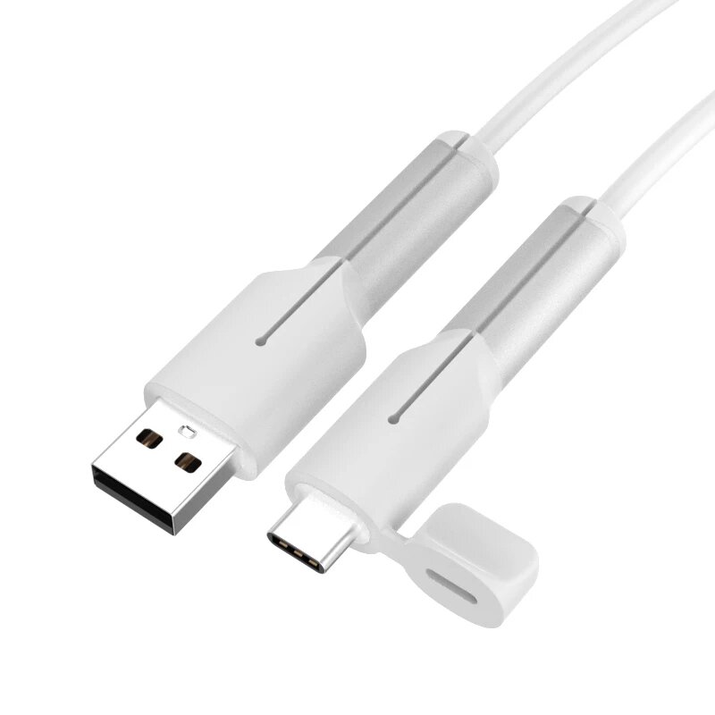 Классический черный чехол для кабеля для Android с портами USB-C, 2 конца
