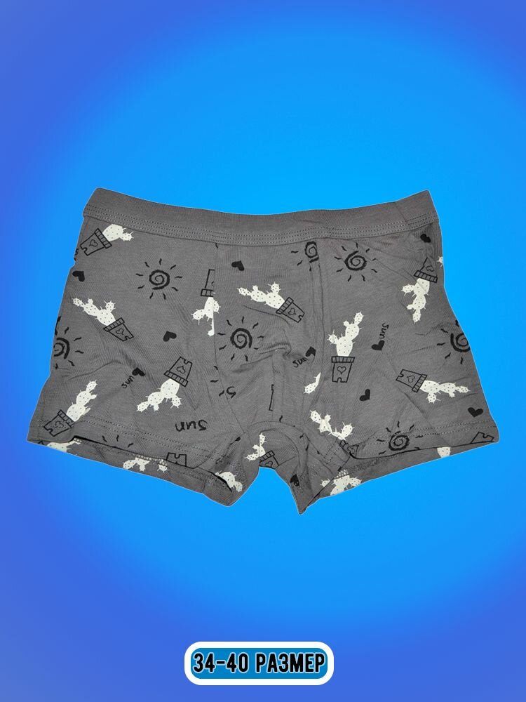 Трусы Zevs, 2 шт., размер XL, серый меланж — фото 1