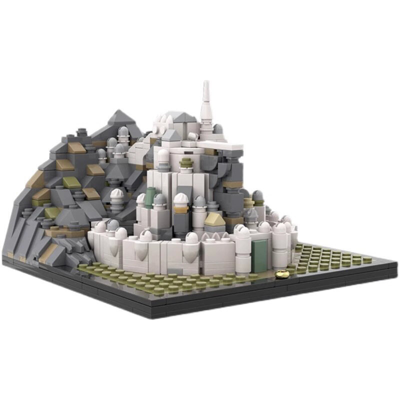 MOC-64235 Строительные блоки «Властелин колец» собрали капитальное здание сцены Белый город Минас Тирит
