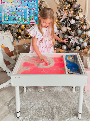 Изображение товара Световой стол песочница для рисования песком Лабиринт с подсветкой, регулируемые ножки