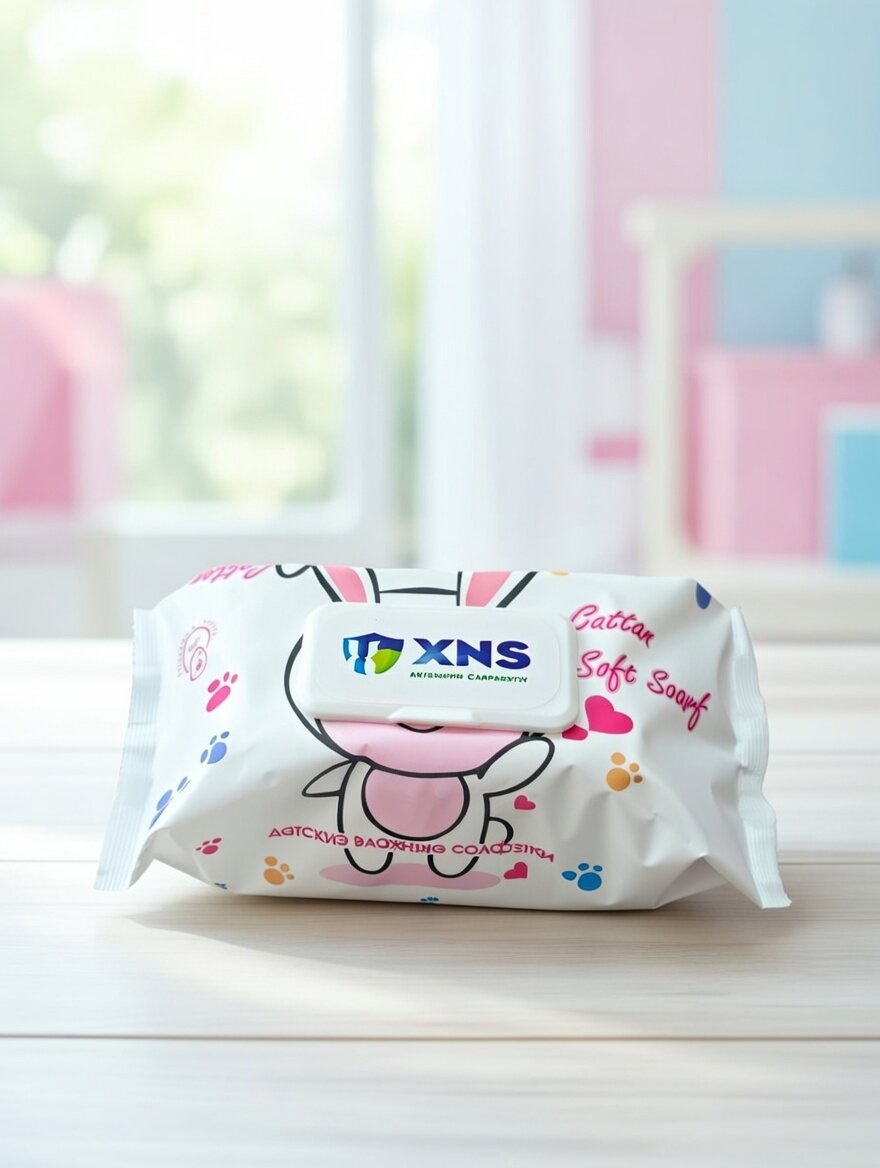 Влажные салфетки XNS Kids / Нежное облачность / 120 шт гипоаллергенные детские без спирта и парабенов