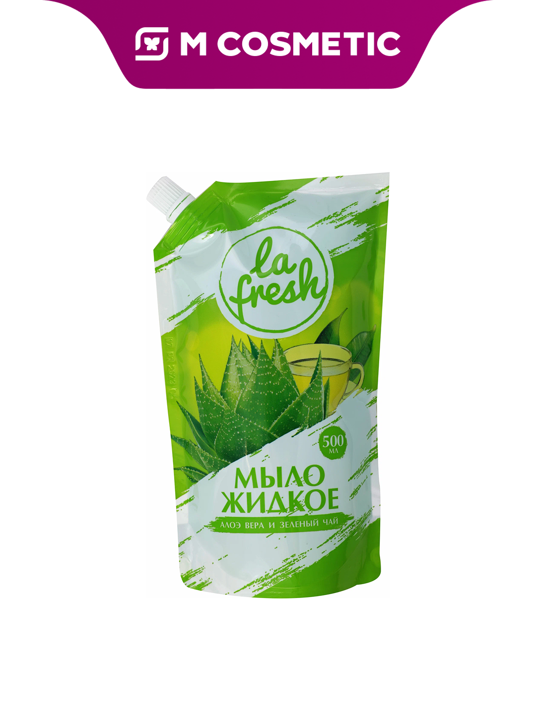 Мыло жидкое LA FRESH "Зеленый чай", для всех типов кожи, с дозатором, 500 мл