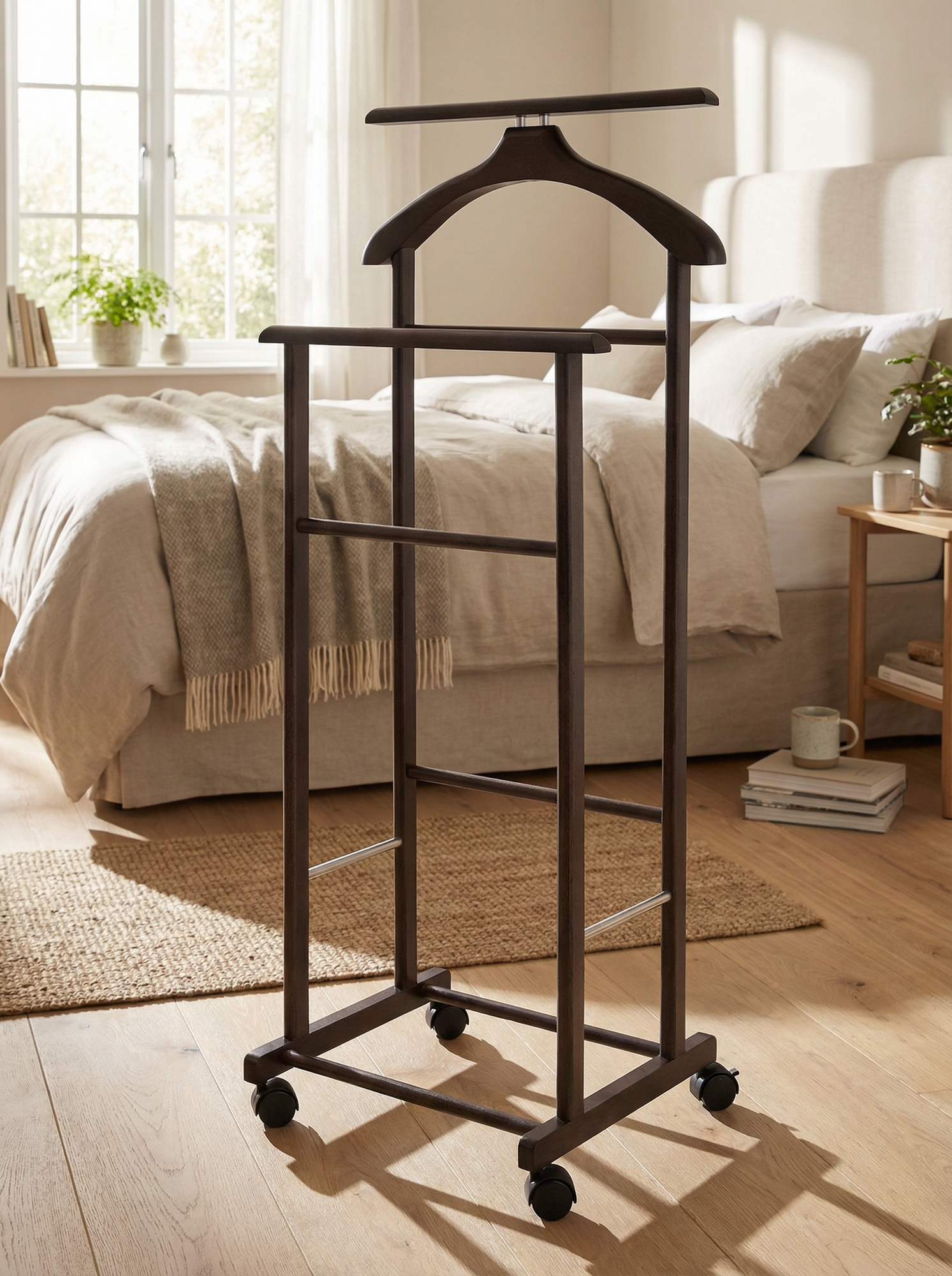 Вешалка костюмная на колесах IFERS для одежды напольная В 22Н цвет венге