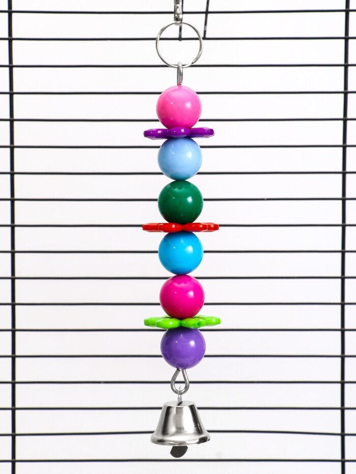 Игрушка для птиц «Цветочек», 15×3 см, цвет микс