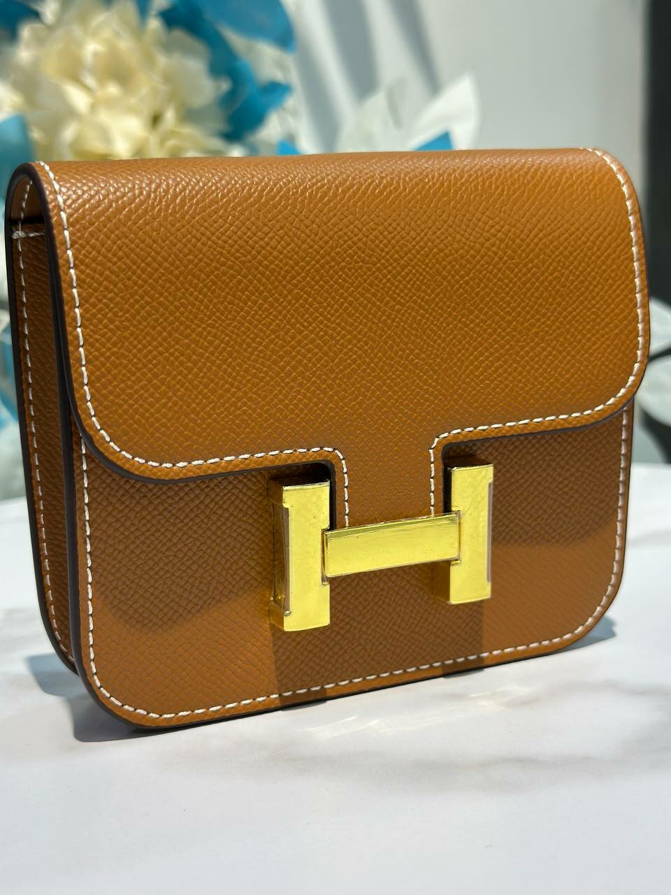 Сумка клатч , фактура матовая, золотистый — фото 1