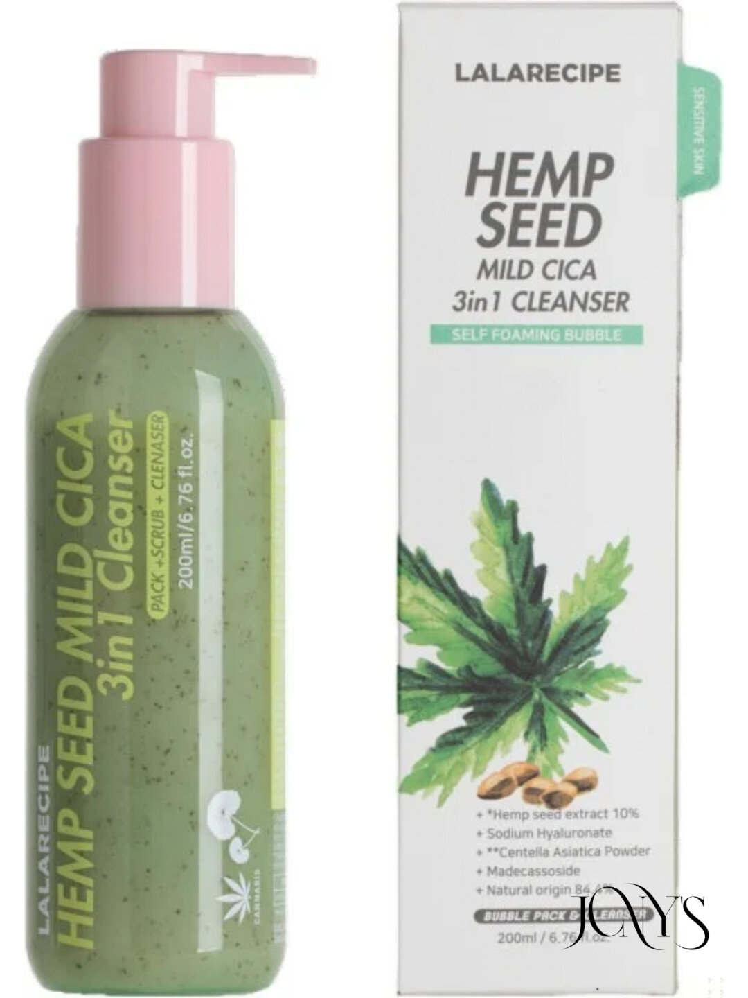 Пенка для умывания YUZU Self Foaming, CICA HEMP SEED 3 in1 Cleanser, 200 мл