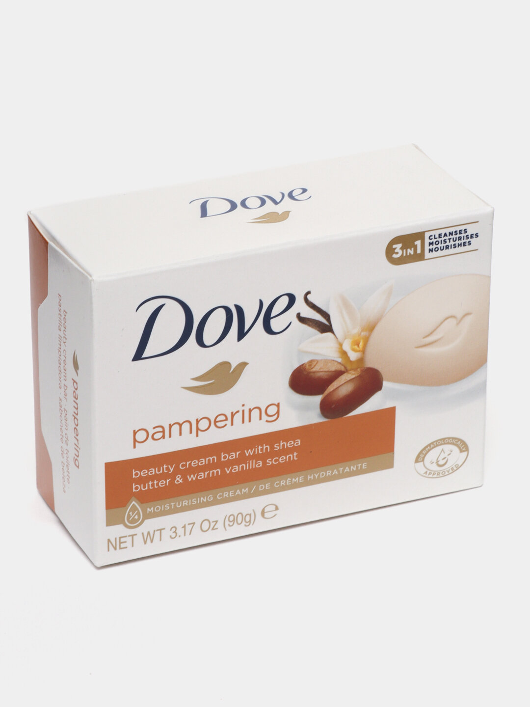 Dove "Pampering" косметический крем-мыло, с маслом ши и теплым ванильным ароматом