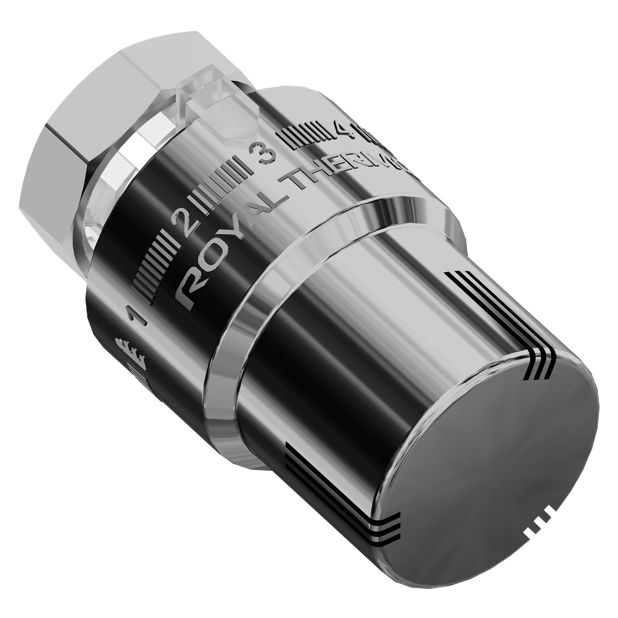 Термоголовка жидкостная Royal Thermo М30х1,5, жидкостная, для радиаторов, хром — фото 1