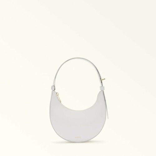 фото Сумка седло furla furla delizia mini shoulder bag, фактура гладкая, белый