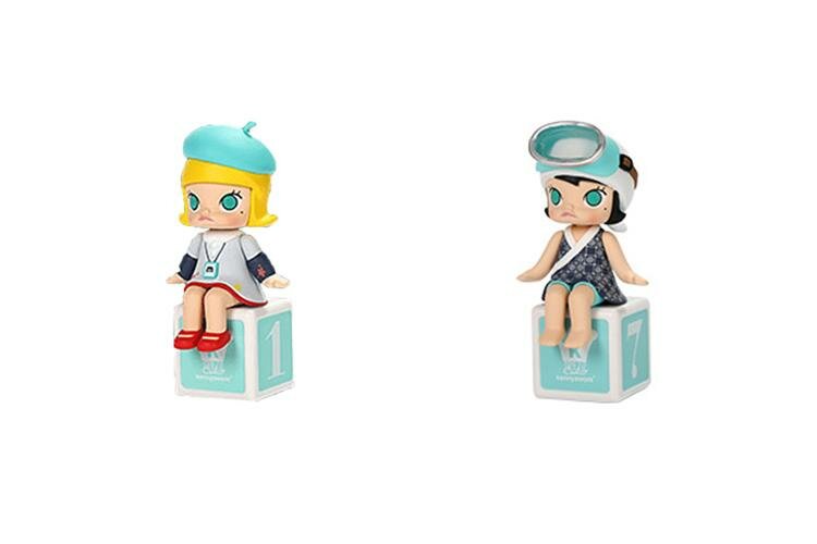 Коллекционная фигурка унисекс POP MART Molly Happy Train Big Party, Confirmed-Little Artist+Mermaid Green (Open)