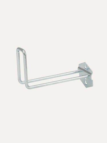 Изображение товара П-образный изогнутый держатель инструмента NORGAU Industrial для перфорированных панелей 38х10х10, 150х60 мм