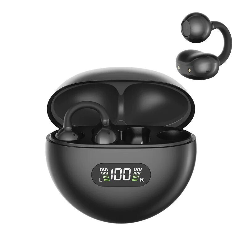 Q71 Костная проводимость Bluetooth наушники для бега: шумоподавление, низкая задержка, Hi-Res звук, цвет: Черный