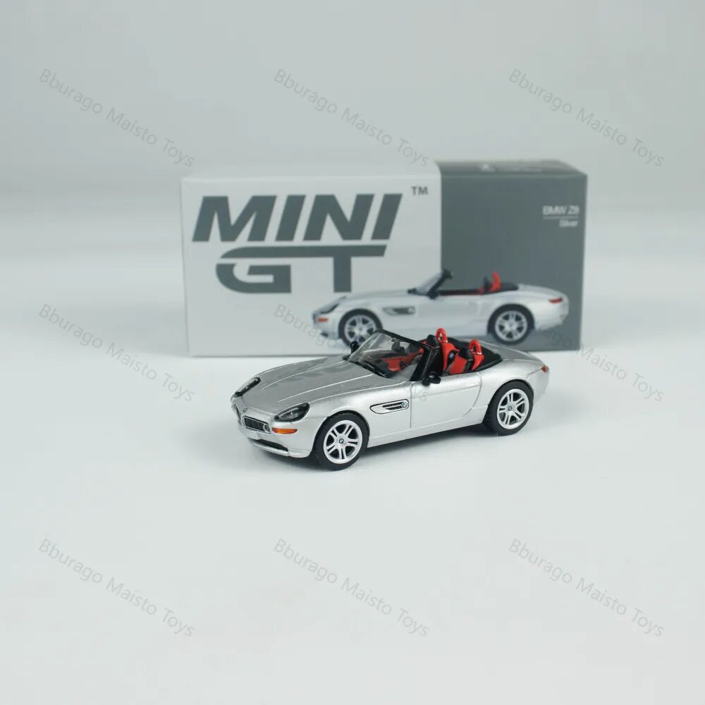 MINIGT 1:64 BMW Z8 Silver отлитая под давлением модель гоночного автомобиля Игрушки