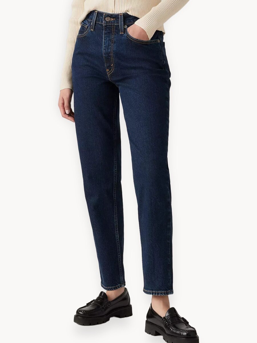 Джинсы мом Levi's 80s MOM JEAN, размер 27/28 JEAN, синий/голубой