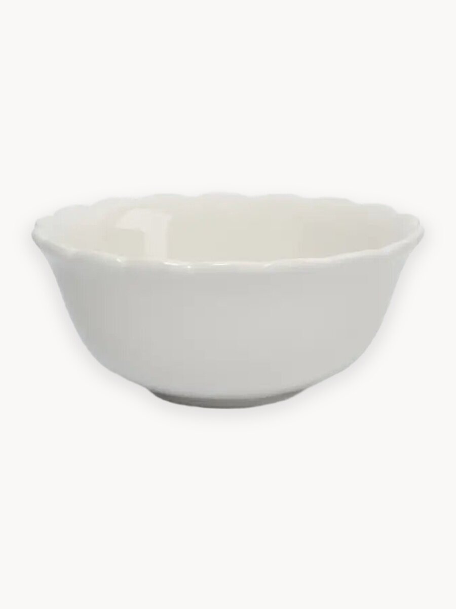 Салатник, 15х7 см, 530 мл, керамика, белый, Кролик с цветами, Flower Rabbit