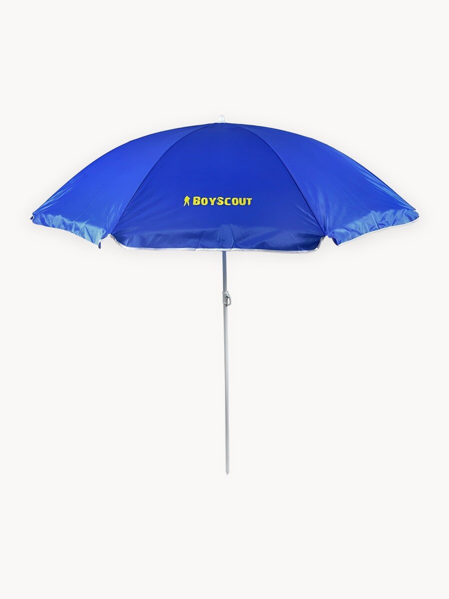 Зонт BOYSCOUT 61068, солнцезащитный, складной, синий, диаметр 180см, каркас из металла