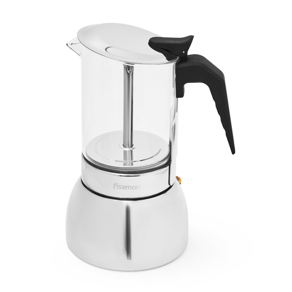Гейзерная кофеварка 450 мл / на 9 порций (сталь / стекло) арт. 3247