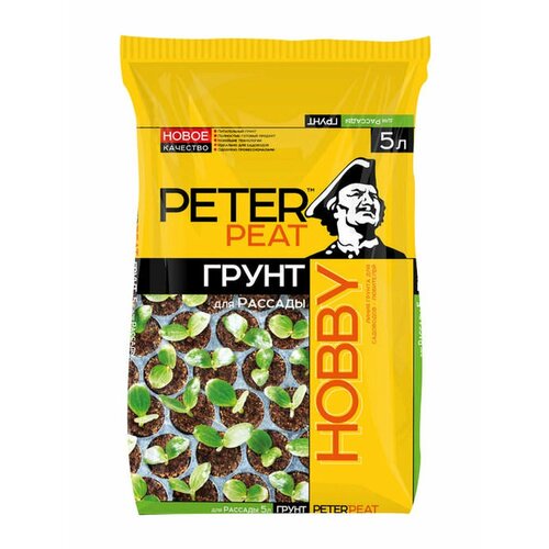 Грунт для рассады PETER PEAT питательный торфяной линия Хобби 5 л 339₽