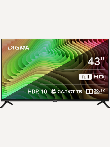 Изображение товара Телевизор Digma DM-LED43SBB36 43" LED, FULL HD, черный, смарт ТВ, Салют ТВ
