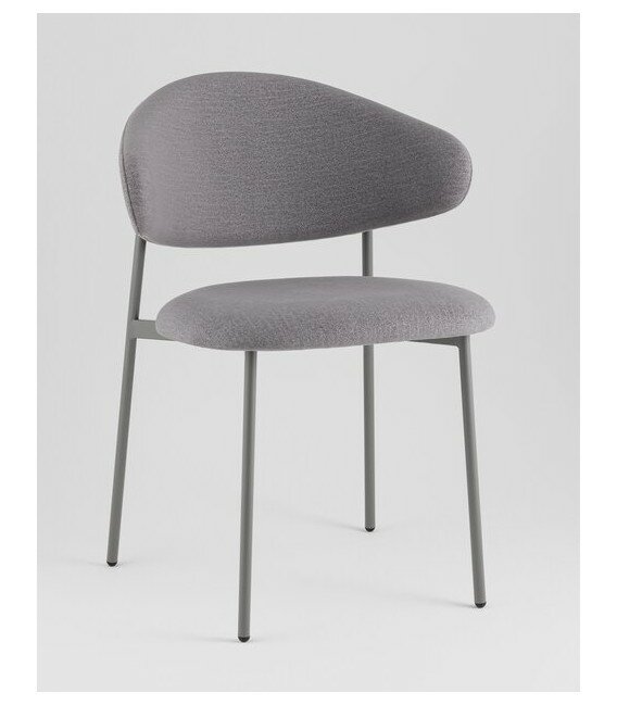 Стул Эльбасан велюр серый каркас серый