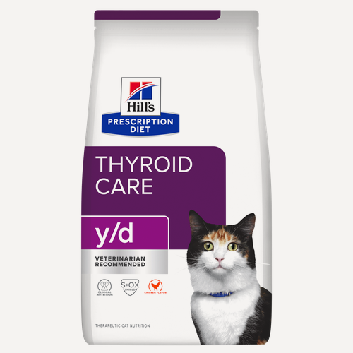 Изображение товара Hill's Prescription Diet y/d, сухой корм для кошек при заболеваниях щитовидной железы, курица, 3 кг