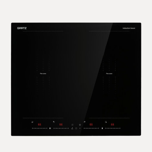 Изображение товара Индукционная варочная панель GARTZ HIS660B QuadroCook, 60 см, 4 конфорки, сенсорное управление, FlexZone, черная