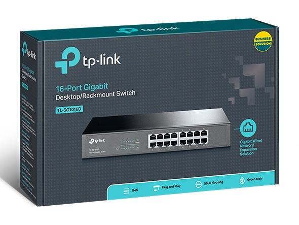 Сетевой коммутатор TP-Link TL-SG1016D 16-Портовый 10/100/1000 Мбит/с
