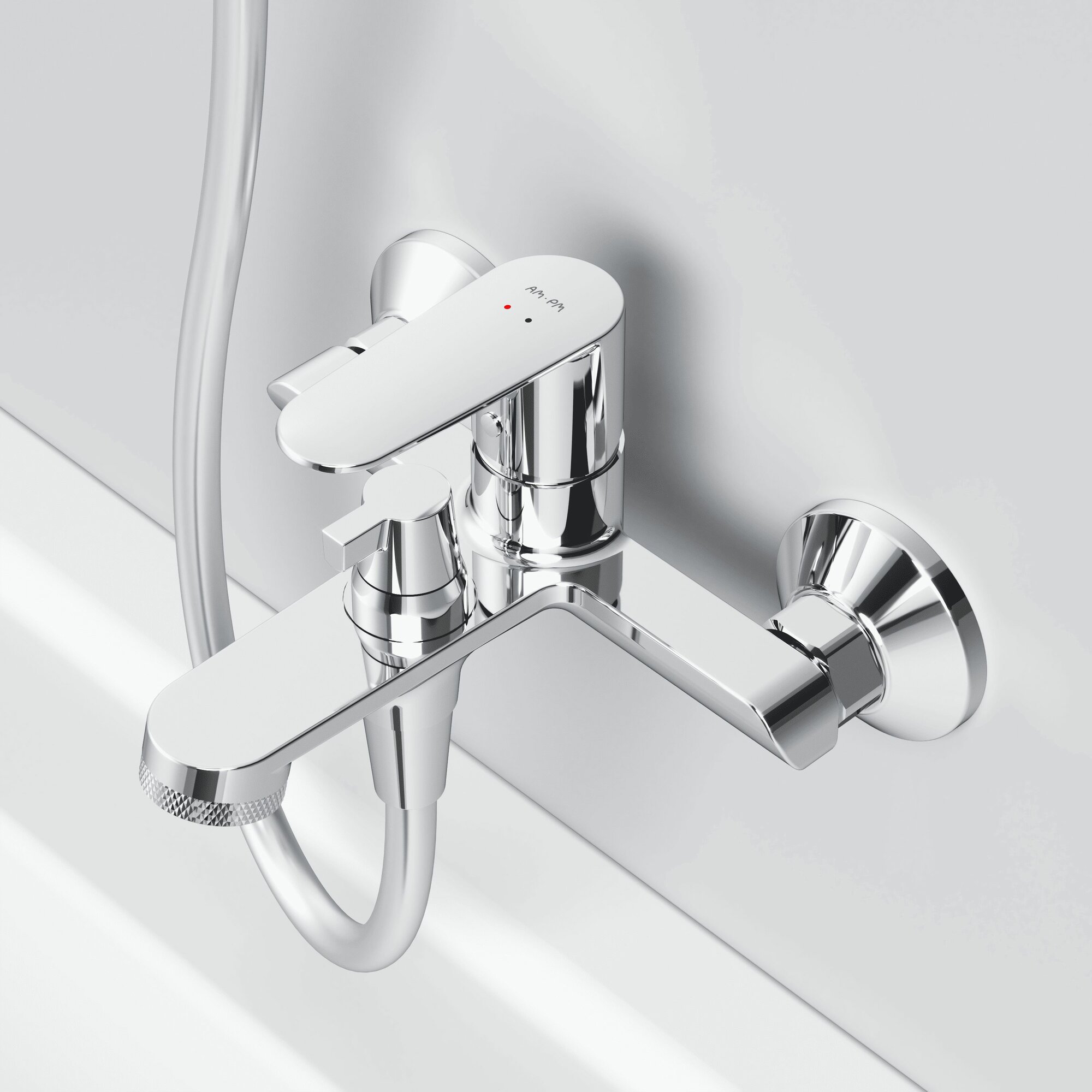Смеситель для ванны и душа AM.PM Smart, хром, керамический картридж