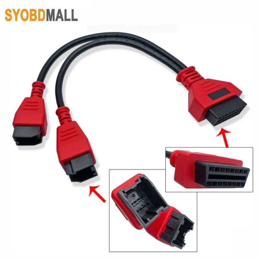12-контактный 8-контактный кабель для Chrysler 12 + 8-контактный разъем для Autel MaxiSys Elite MS908 OBD 16PIN для интерфейса Dodge Xuanyu Jeep Fiat