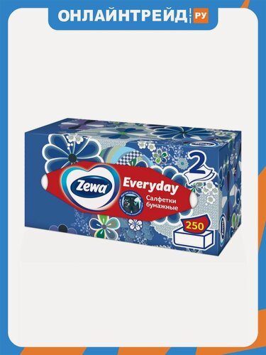 Изображение товара Салфетки косметические Zewa Everyday 2-сл, 250 листов