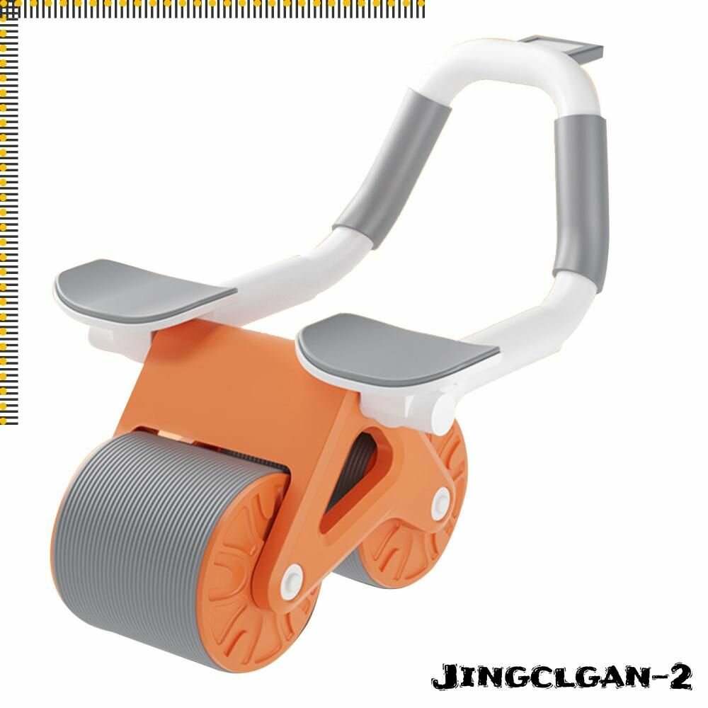 Abdominal Wheel, с противоскользящей основой и бесшумной работой, идеально подходит для домашних тренировок и улучшения физической формы Оранжевый с таймером