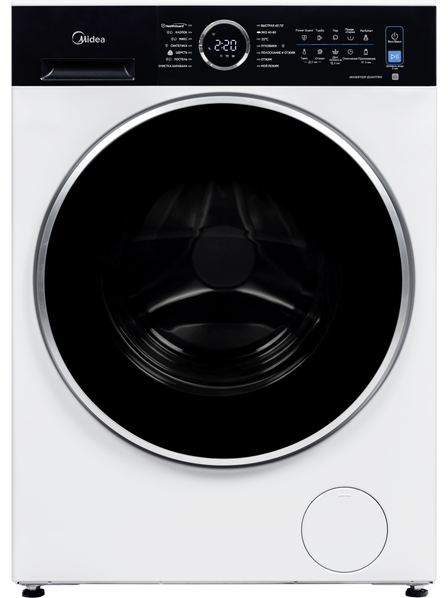 Стиральная машина Midea MF205W105WB/W-RU кл: A фронтальная, макс. загрузка:10.5кг белый