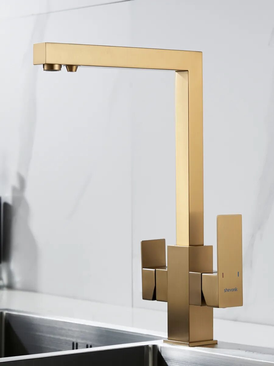 Высокий смеситель для кухни с фильтром для воды Shevanik S148G