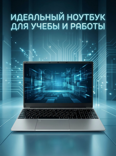 Изображение товара 15.6" ноутбук Intel N95, Notebook, RAM 16 ГБ, SSD 512ГБ, IPS Full HD , русская раскладка Серый