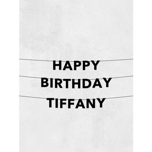 фото Гирлянда из букв happy birthday tiffany - стильный декор для праздников, 10 см, долговечный материал