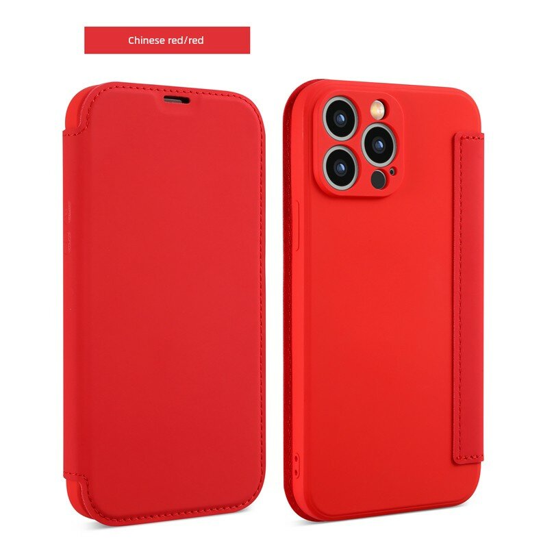 Чехол-бокс с откидной крышкой для iPhone 17 Pro Max, китайский красный цвет, защитный