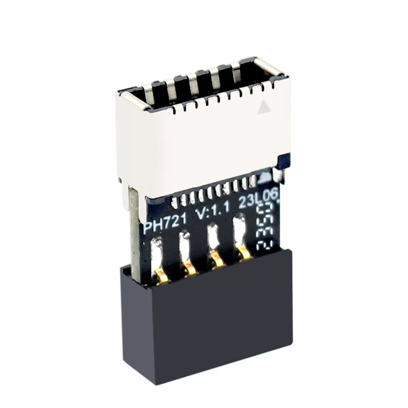 USB 2.0 адаптер 9-пиновый мужской к TYPE-E женской для порта TYPE-C корпуса компьютера, без корпуса