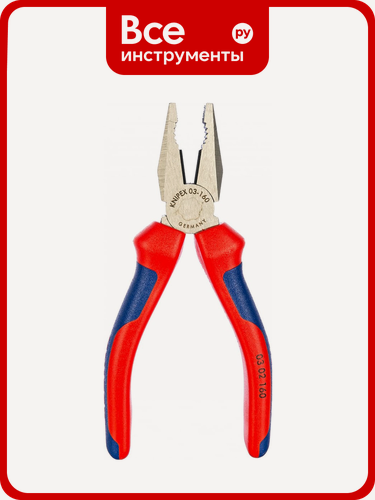 Изображение товара Пассатижи KNIPEX KN-0302160 из спиральной проволоки, профессиональный тип, губки из стали, перекусывает проволоку