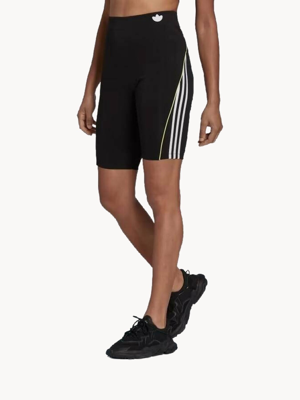 Велосипедки adidas Originals Short Piping High-Waist Tights, размер 32 GER, черный