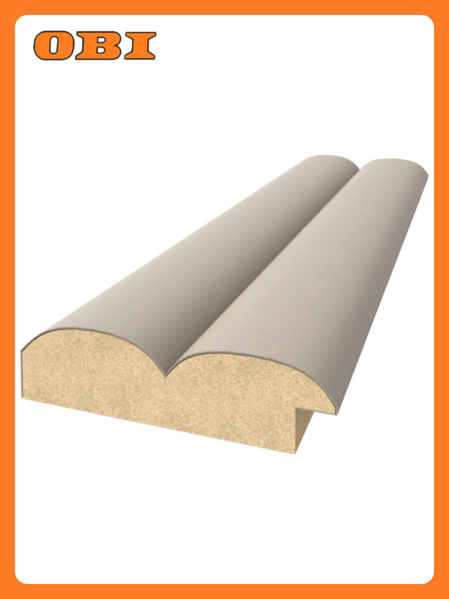 Профиль Старт-Финиш МДФ Stella Wave De Luxe Sandgrau 2700x55x16