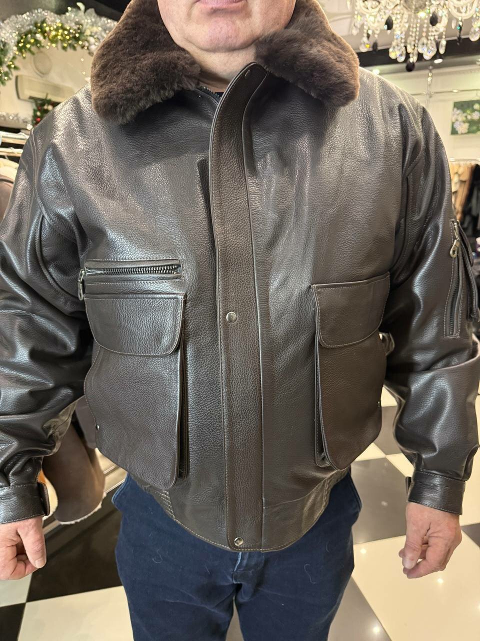 Куртка кожаная