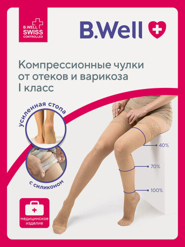 Изображение товара Чулки компрессионные 1 класс компрессии B.Well JW-212